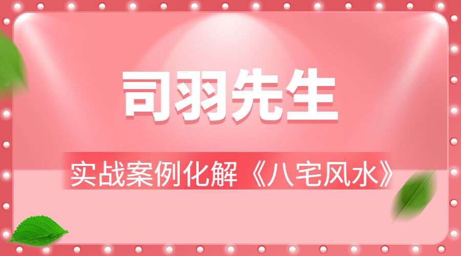 司羽先生 实战案例化解《八宅风水》课程 视频274集 百度网盘分享（九鼎易学）