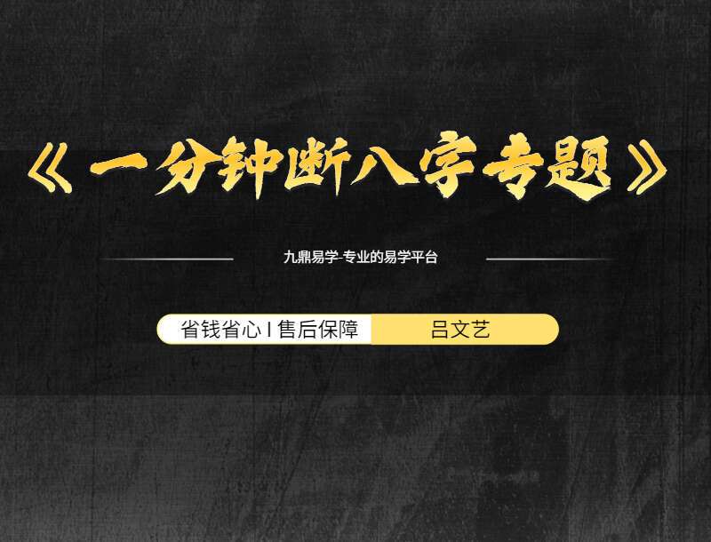 吕文艺《一分钟断八字专题20节》职业风水师特训营专享PDF195页