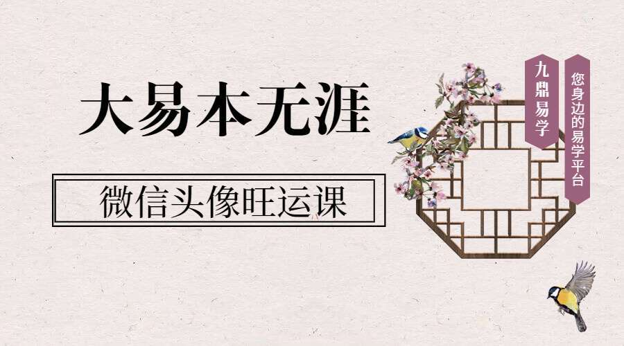 大易本无涯-微信头像旺运课 15集视频（九鼎易学）