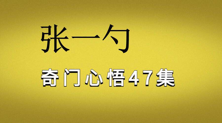 张一勺《奇门心悟赋讲座》视频47集 百度网盘分享