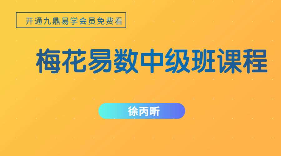 徐丙昕梅花易数中级班课程 视频12集 百度网盘分享