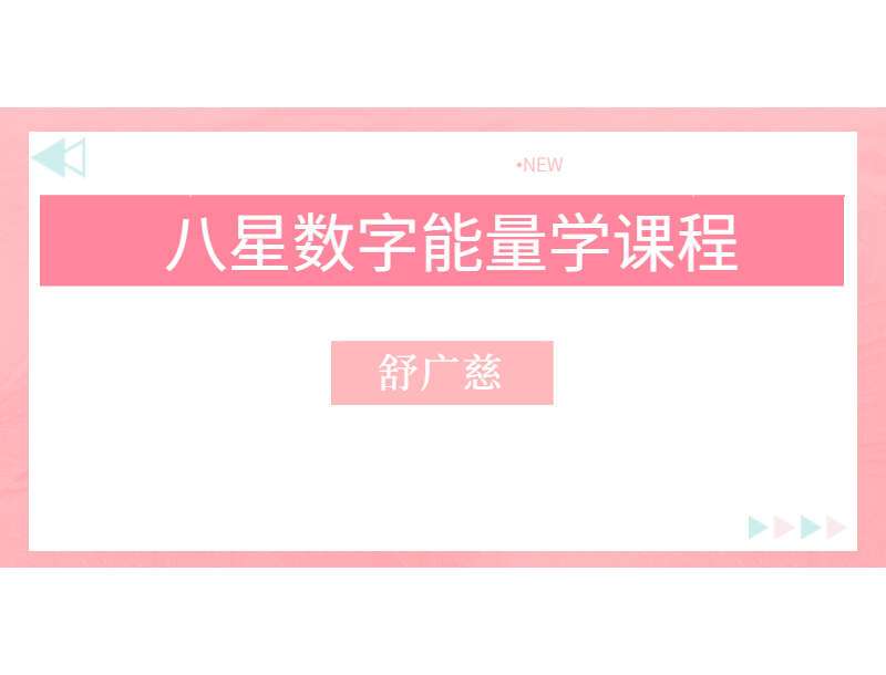 舒广慈河洛数字应用学八星数字能量学课程 高清视频20集 百度网盘分享