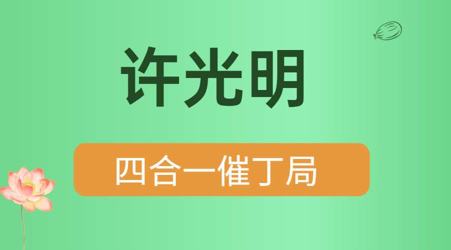许光明四合一催丁局 视频1集 （九鼎易学）