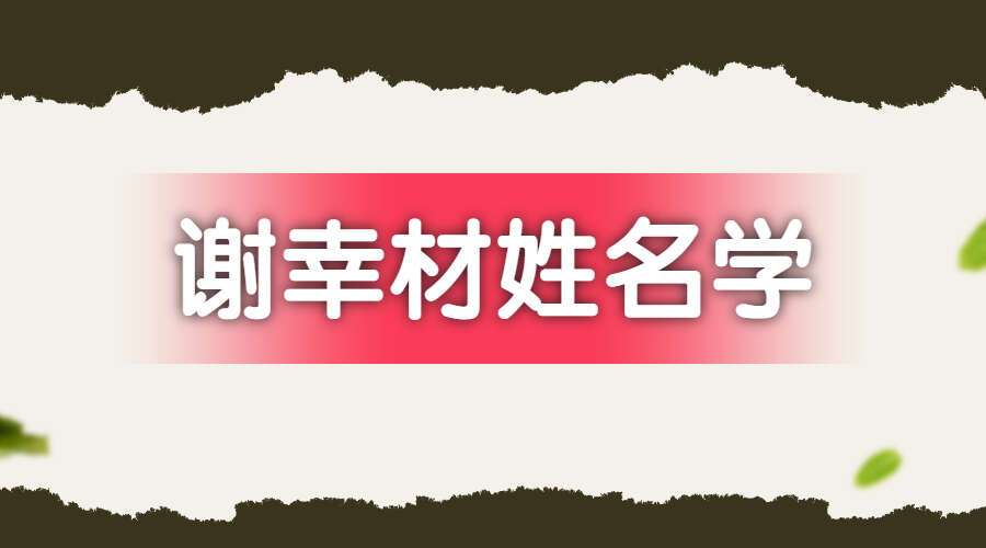 谢幸材姓名学课程 视频5集 百度网盘分享