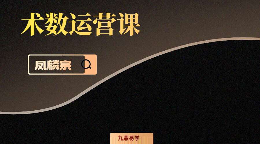 鲁东老师教大家如何赚钱，凤麟宗术数运营课 录音3集 百度网盘分享（九鼎易学）