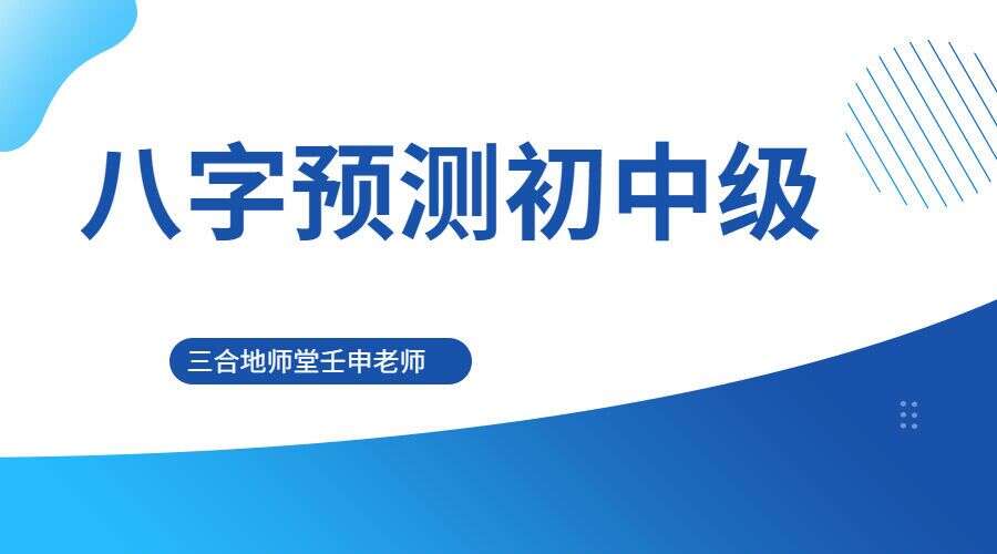 三合地师堂壬申老师《八字预测初中级班》高清视频10集（带字幕）