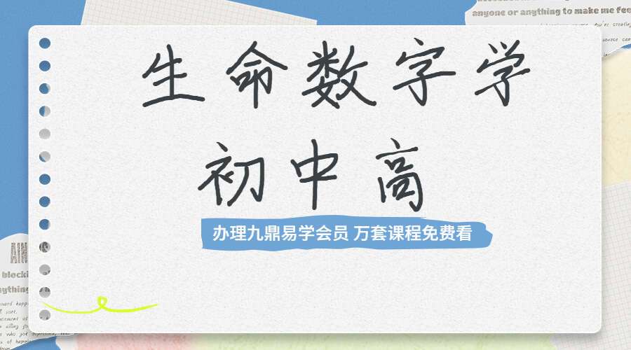 王茁琳生命数字学初阶班+中阶班+高阶班 视频课程