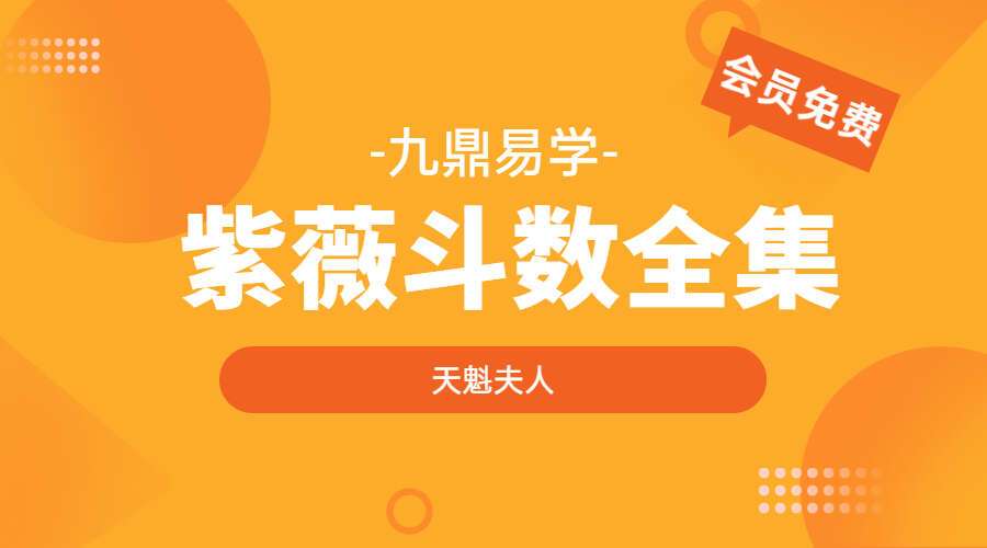 天魁夫人 紫薇斗数全集初中高进阶职业班+课件+软件（九鼎易学）