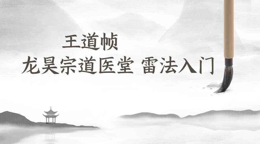 王道帧 龙昊宗道医堂 雷法入门3节 百度网盘分享（九鼎易学）