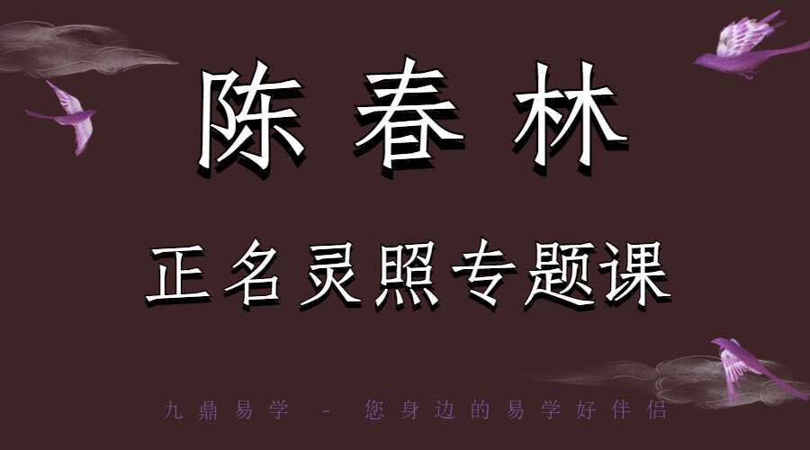 陈春林正名灵照专题课程视频8集 百度网盘（九鼎易学）