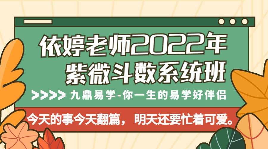 依婷老师2022年紫微斗数系统班 PDF若干份 (九鼎易学)