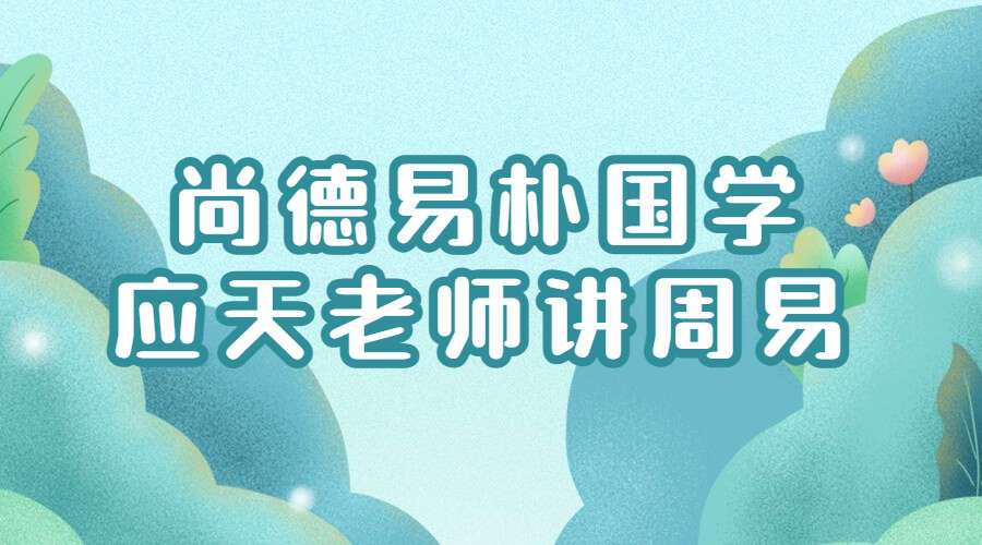 尚德易朴国学应天老师讲周易视频24讲+讲义（九鼎易学）