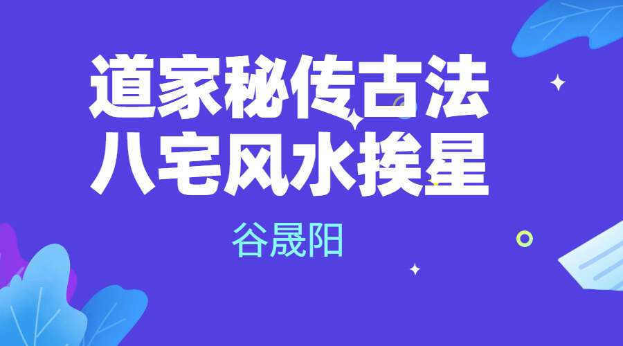 FS0339谷晟阳道家秘传古法八宅风水挨星进阶课程9集（九鼎易学）