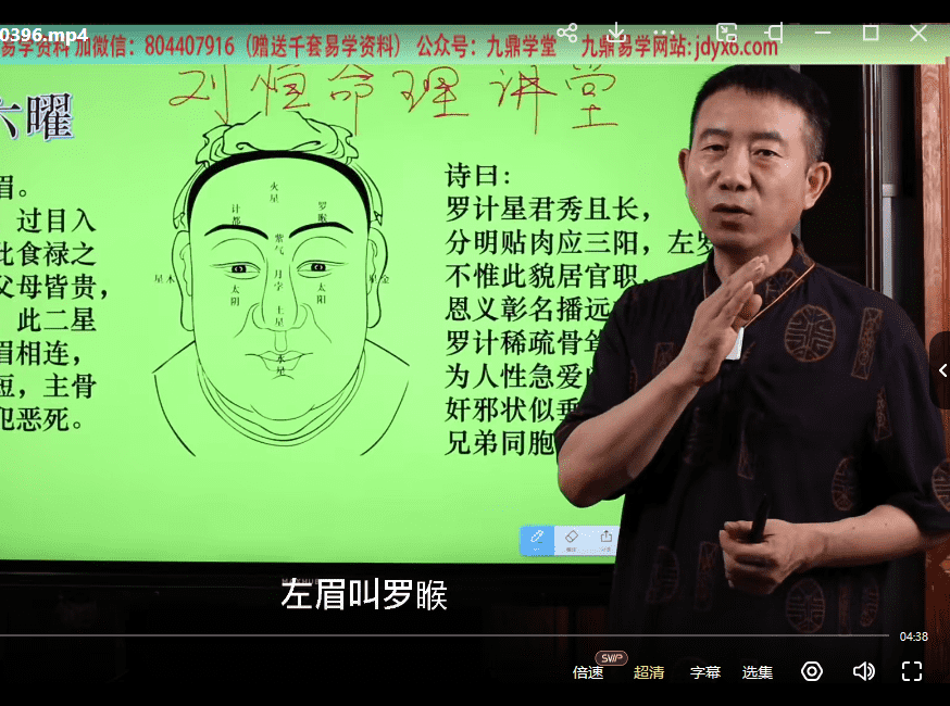 刘恒《麻衣神相》之五星六曜 14集高清视频（九鼎易学）