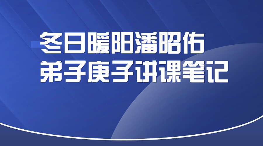 冬日暖阳潘昭佑弟子庚子讲课 288页PDF（九鼎易学）