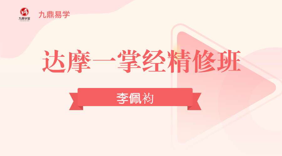 李佩袀达摩一掌经精修班直播 13集视频（九鼎易学）