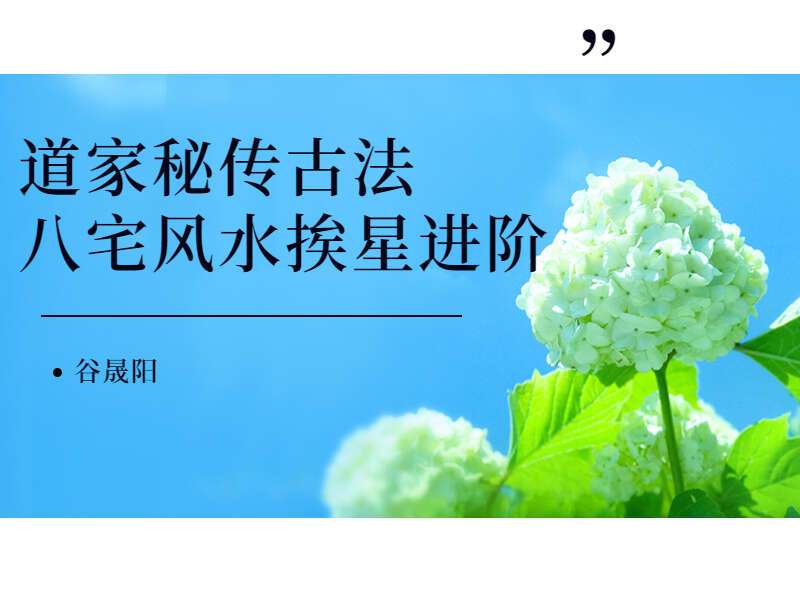 谷晟阳道家秘传古法八宅风水10集视频（九鼎易学）