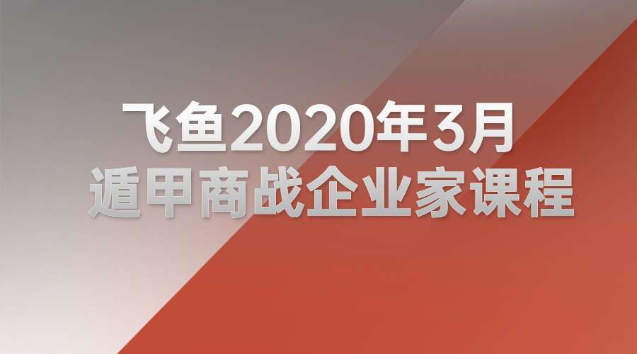 飞鱼2020年3月遁甲商战企业家课程录像视频 11集（九鼎易学）