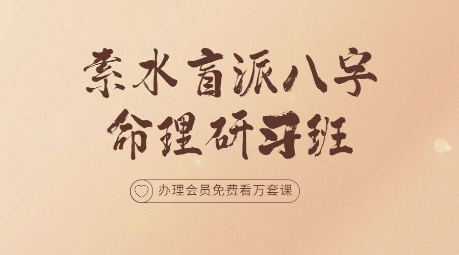 6本盲派核心：素水盲派八字命理研习班