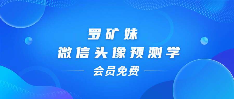 罗矿妹 微信头像预测学视频4集