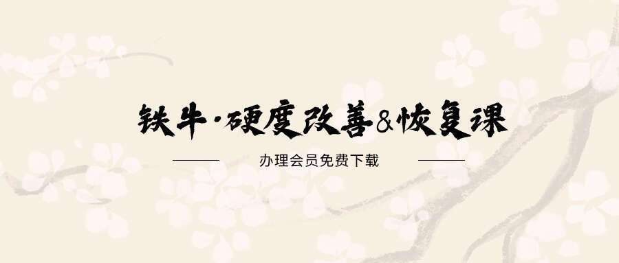 铁牛·硬度改善&恢复课