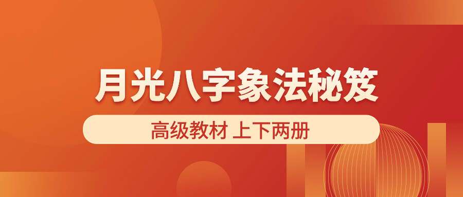 王君凌月光八字象法秘笈高级教材 上下两册 PDF电子版