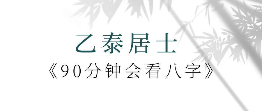 乙泰居士《90分钟会看八字》初级 超清版
