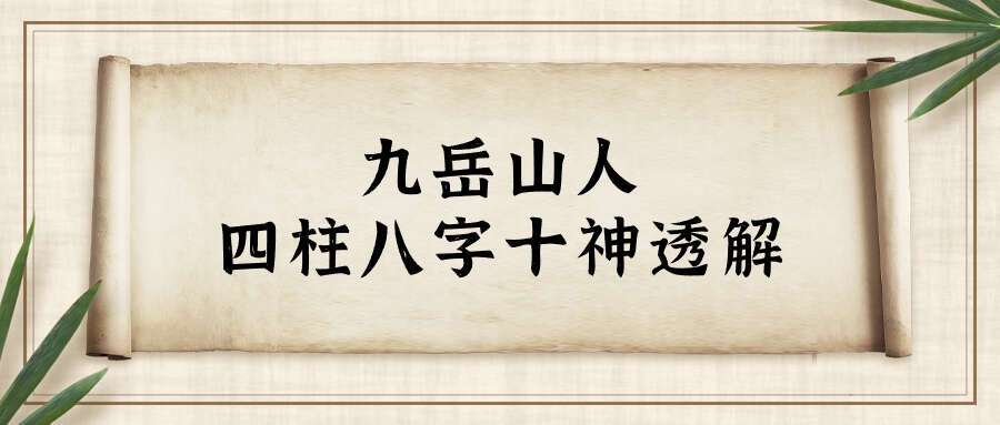 九岳山人四柱八字十神透解视频6集