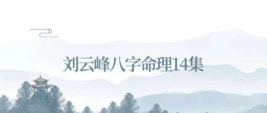 刘云峰八字命理14集