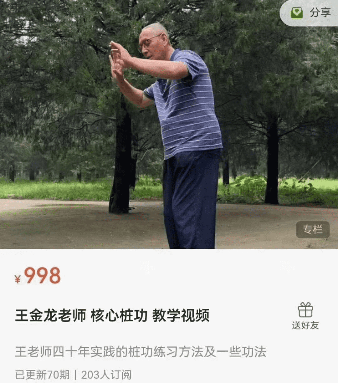 王金龙老师 核心桩功 教学视频