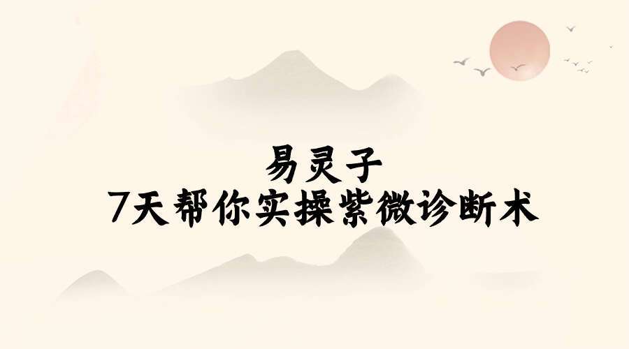 易灵子7天帮你实操紫微诊断术（12月）