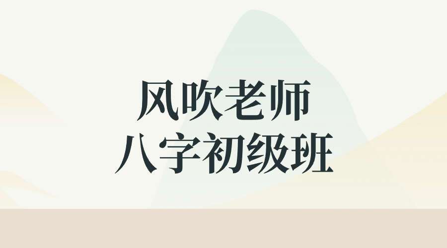 风吹老师（信纳老生） 四柱八字初级班视频48集