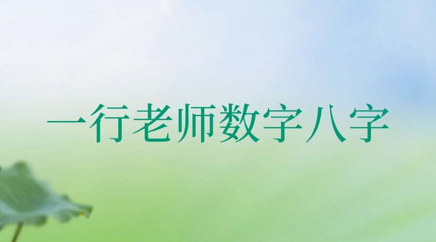一行老师数字八字《数字易学》 易经玄学入门到精通21天特训营z