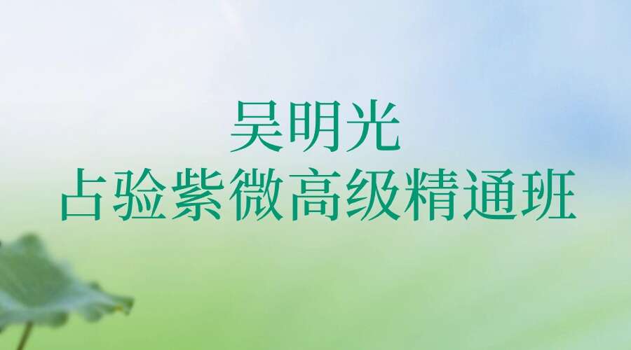 吴明光占验紫微高级精通班32集视频