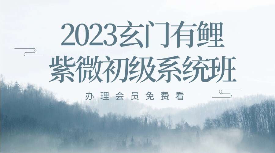 2023玄门有鲤_紫微初级系统班【原版】（九鼎易学）