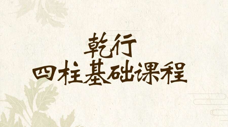 乾行 四柱基础课程视频15集