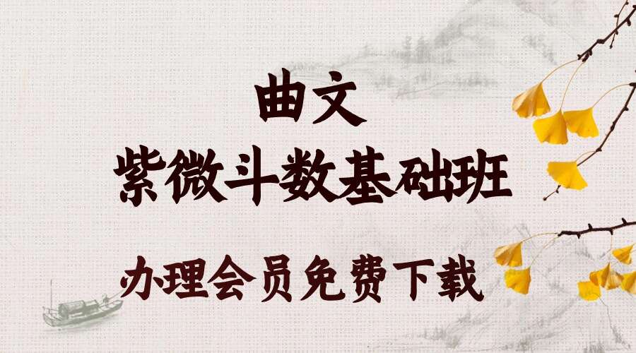 曲文紫微斗数基础班17集