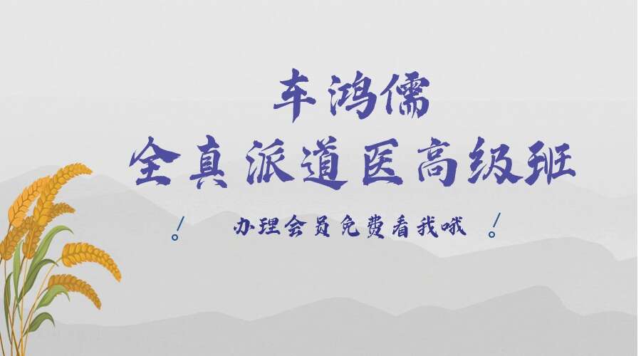 车鸿儒全真派道医高级班 视频课程132集（九鼎易学）