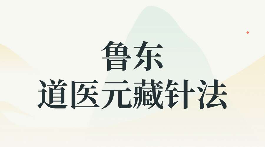 鲁东道医元藏针法好