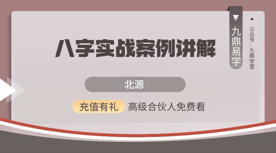 北源 八字实战案例讲解86集视频（九鼎易学）