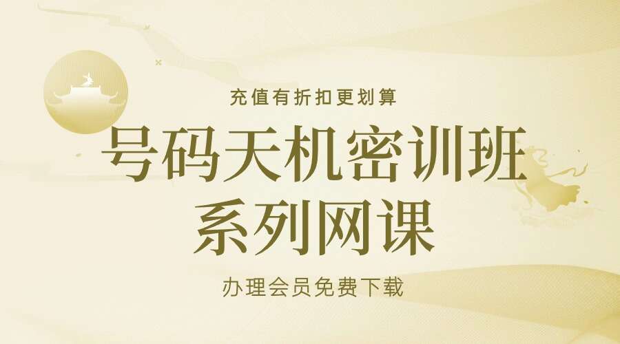 《号码天机密训班系列网课》5集