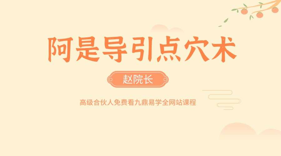 赵院长《阿是导引点穴术》1集视频 （九鼎易学）