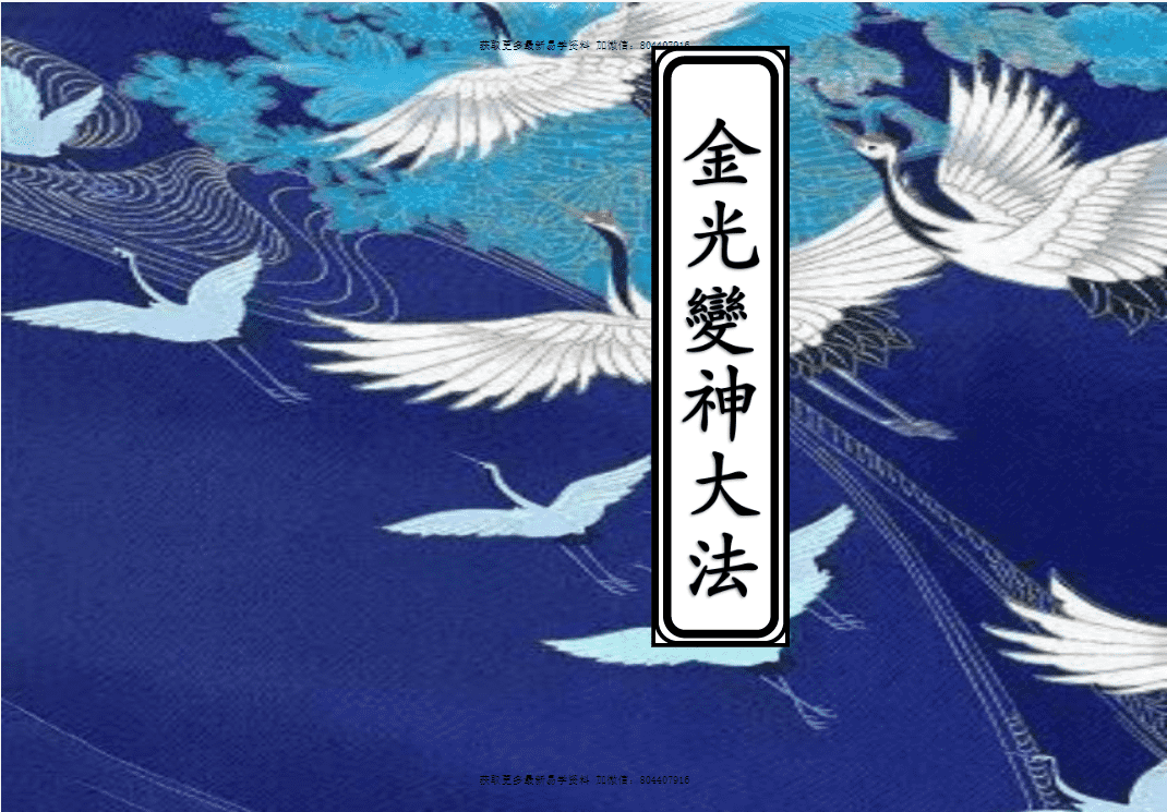 金阙清微正教《金光变神大法》12页