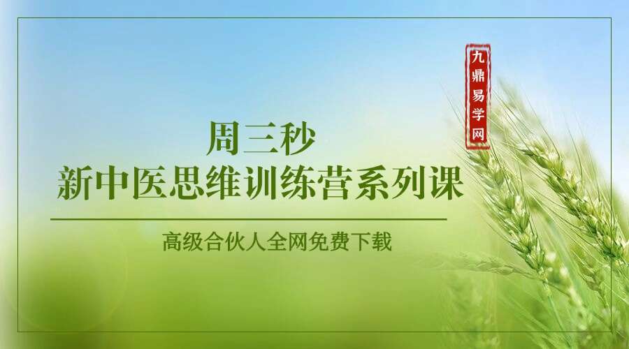 周三秒新中医思维训练营系列课—暨傻子中医辩证法