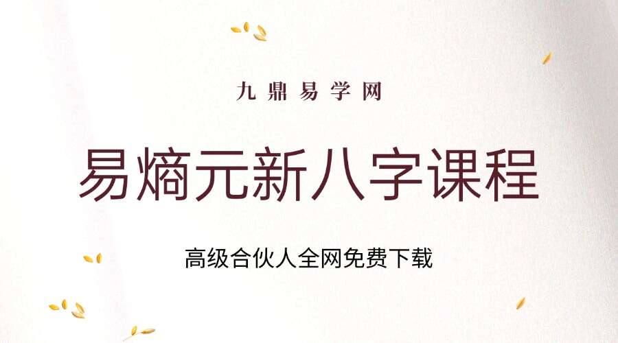 易熵元新八字课程视频16集