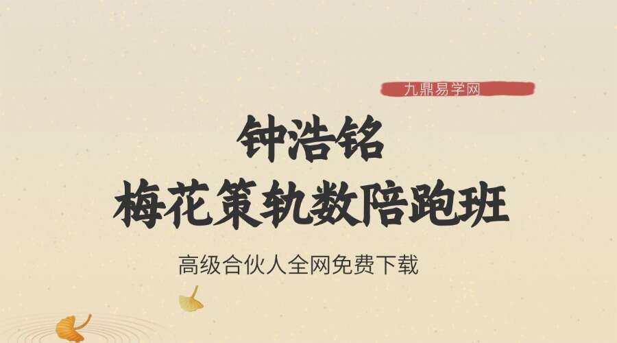 陈春林 钟浩铭九纬洪运｜梅花策轨数陪跑班