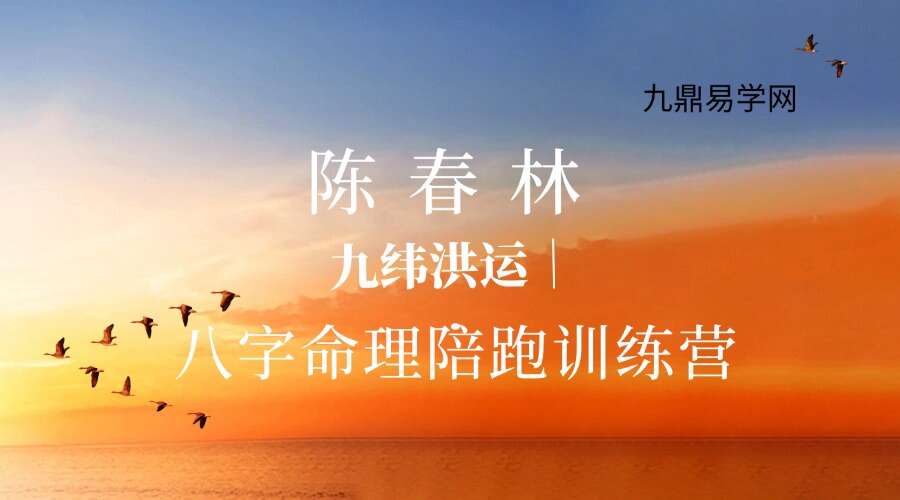陈春林九纬洪运｜八字命理陪跑训练营