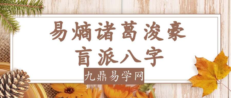 易熵诸葛浚豪盲派八字13节视频课