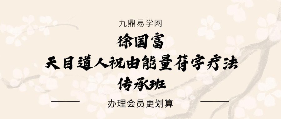 徐国富《天目道人祝由能量符字疗法传承班》（官网2980元）祝由必学