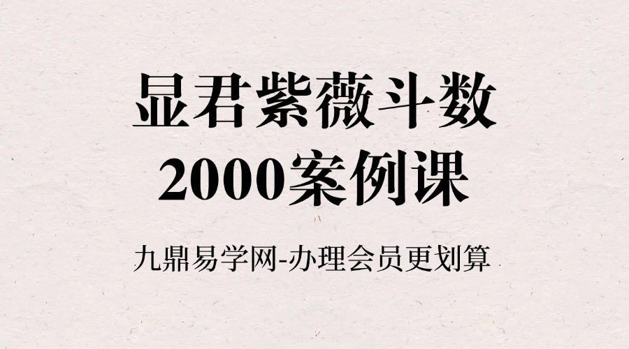 显君紫薇斗数2000案例课130集视频课